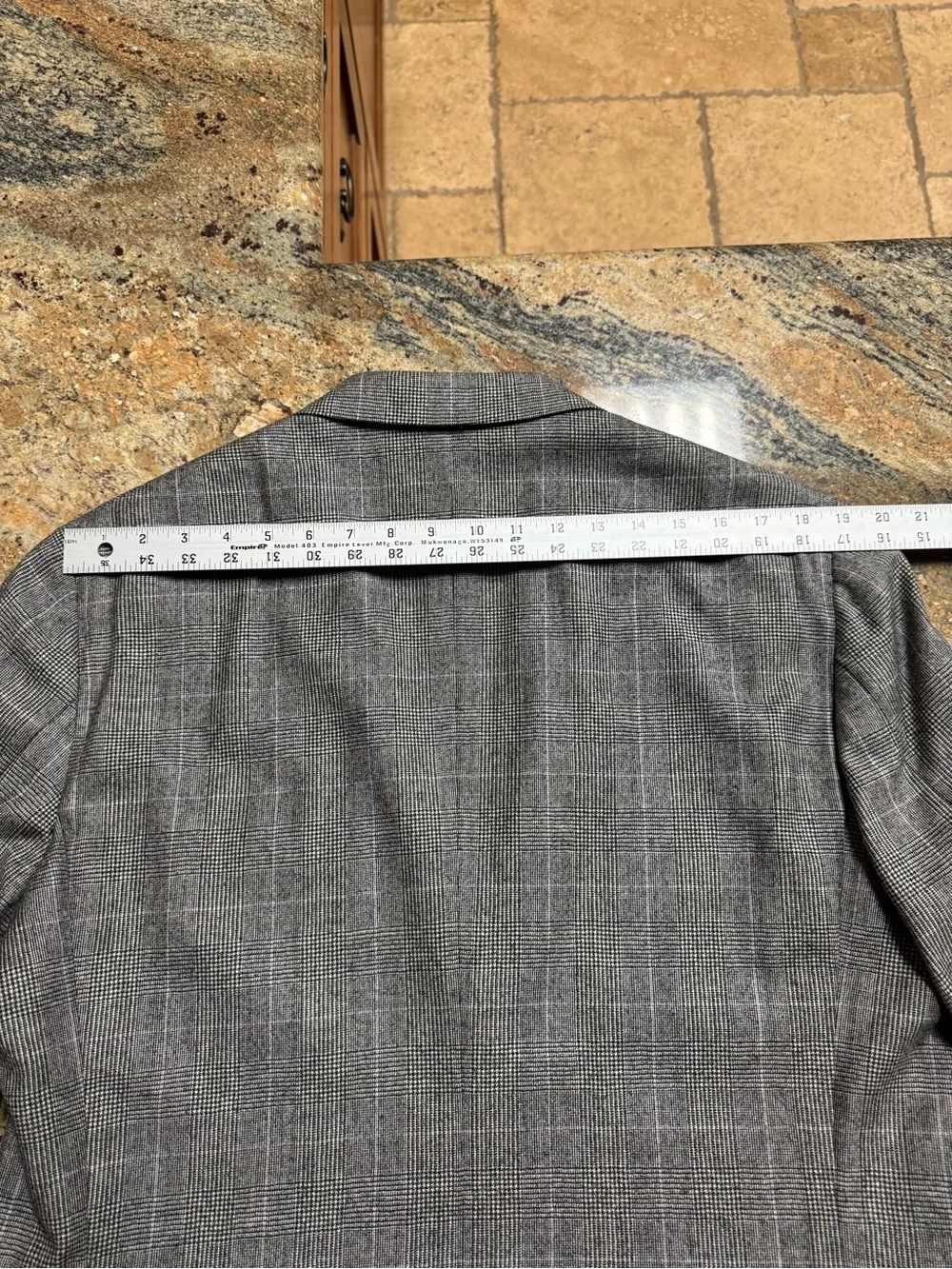 Men's Gray Windowpane single breasted suit